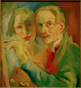 Selvbillede med elev af Alexander Soldenhoff