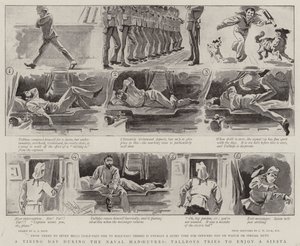 En trættende dag under flådemanøvrerne prøver Tallboys at nyde en siesta af Alexander Stuart Boyd