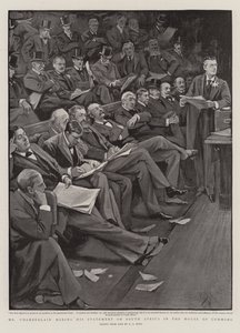 Chamberlain afgiver sin udtalelse om Sydafrika i Underhuset af Alexander Stuart Boyd