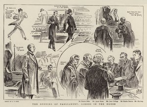 Parlamentets åbning, scener i huset