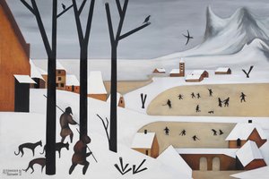 Jægere i vinterbyen af Alexander Trifonov