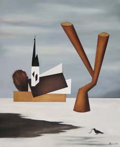 Et surrealistisk kirkelandskab af Alexander Trifonov