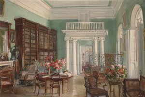 Interiør af biblioteket i Golitsyn