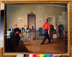 Peaceful Marsomania - Maleri af Alexander Vasilyevich Ustinov (1796-1868), olie på lærred af Alexander Vasilyevich Ustinov