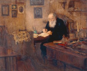 Portræt af forfatteren Leo N. Tolstoy