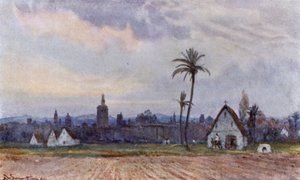 Uden for Valencia (farve litho) af Alexander Wallace Rimington