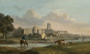 Cardiff fra vest (olie på lærred) af Alexander Wilson