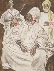 Barma Mata, Sultan af Zinder, fra Drawings and Paintings of Africa, henrettet under Citroen Centre Afrique-ekspeditionen, anden Haardt Audouin-Dubreuil-mission, pub. Paris, 1927 af Alexander Yakovlev