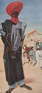 Magemma, leder af ryttere fra Sultan Sery ussa af Maradi, Nigers territorium, fra Tegninger og malerier af Afrika, henrettet under Citroen Center Afrique-ekspeditionen, anden Haardt Aud-mission af Alexander Yakovlev