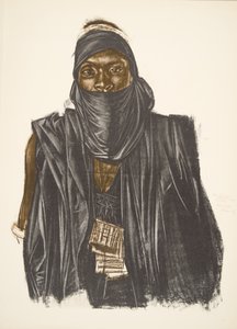 Mahoma, racen Songhai (Ansongo), fra Drawings and Paintings of Africa, udført under Citroen Center Afrique-ekspeditionen, anden Haardt Audouin-Dubreuil-mission, pub. Paris, 1927