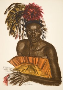 Tuba, kok Matchaga (Niangara (haut Ouelle), fra Drawings and Paintings of Africa, henrettet under Citroen Centre Afrique-ekspeditionen, anden Haardt Audouin-Dubreuil-mission, pub. Paris, 1927 (co. af Alexander Yakovlev