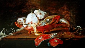 Stilleben med fisk