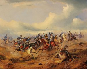 En scene fra den ungarske revolution 1848-1849, ca. 1850.