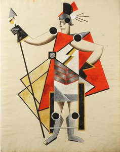 Kostumedesign til stykket The Invisible Lady, 1924 af Alexandra Alexandrowna Exter
