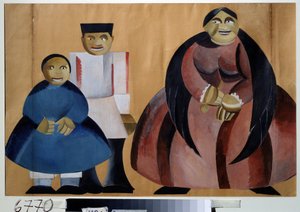 Kostumeforberedelse til stykket ""La mort de Tarelkine"" af Alexandre Soukhovo-Kobyline (Soukhovo Kobyline, Suchovo Kobylin, Suchovo-Kobylin, Sukhovo Kobylin, Sukhovo-Kobylin, Sukhovo-Kobylin, Sukhovo Kobylin, Sukhovo Kobylin) (19017) (19017) design til st af Alexandra Alexandrowna Exter