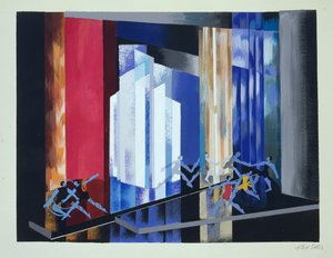 Scenografi til en ballet, illustration fra 