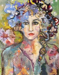 Et livligt blomsterportræt af Alexandra Higgins