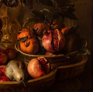 Stilleben med jagttrofæ, detalje af Alexandre-François Desportes