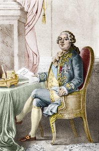 Portræt af Louis XVI (1754-1793), konge af Frankrig. af Alexandre (after) Lacauchie
