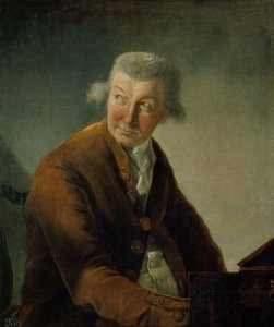 Portræt af Carl Friedrich Abel 1723-1787 af Alexandre Auguste Robineau