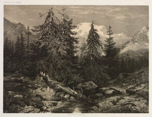 Alpestrøm af Alexandre Calame