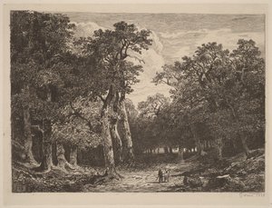 Par på en lysning af Alexandre Calame