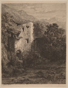 Forfaldent hus af Alexandre Calame