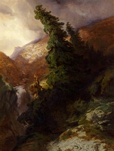 Højbjergskløft (Handegg-dalen i kantonen Bern) af Alexandre Calame