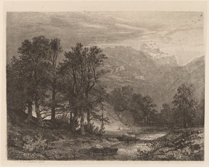 Bjergstrøm af Alexandre Calame
