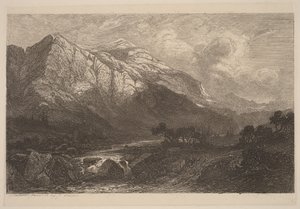Bjergbæk af Alexandre Calame