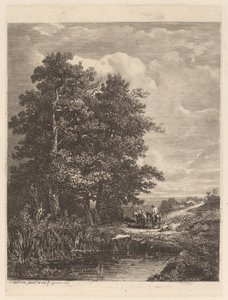 Ryttere ved en Dam af Alexandre Calame