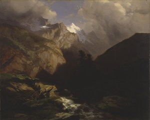 Jungfrau, Schweiz af Alexandre Calame