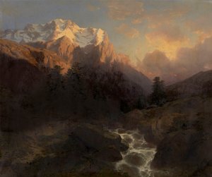 Wetterhorn af Alexandre Calame