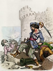 Chevalier de Gramont, fra "Histoire des Pirates" af P. Christian, graveret af A. Catel, 1852 af Alexandre Debelle