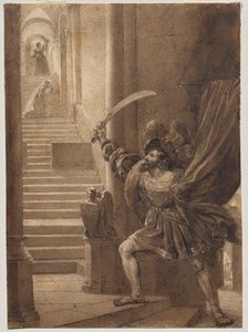 François I vifter med et sværd af Alexandre Evariste Fragonard