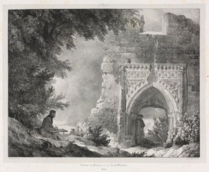 Maleriske og romantiske rejser i det gamle Frankrig: Ruinerne af den hvide dronnings palads af Alexandre Evariste Fragonard