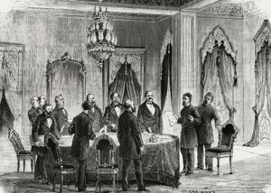Konstantinopel konference, december 1876, gravering, Tyrkiet af Nicolas Toussaint Charlet