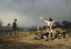 Fuglejagt, 1830 af Alexandre Gabriel Decamps