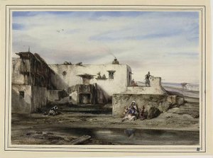 græsk landsby af Alexandre Gabriel Decamps