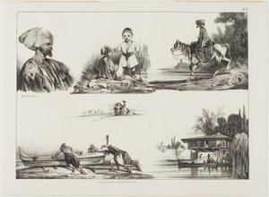 Skitseark, nr. 3 af Alexandre Gabriel Decamps