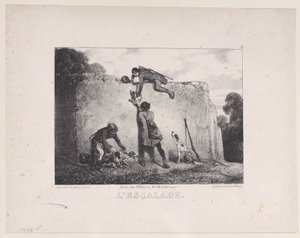 The Climb, fra serien Hunting Scenes, 1829. af Alexandre Gabriel Decamps