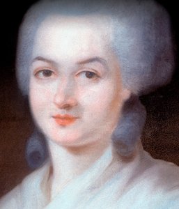 Detalje af portrættet af Olympe de Gouges (Detalje) (Marie Gouze, kaldet Olympe de Gouges