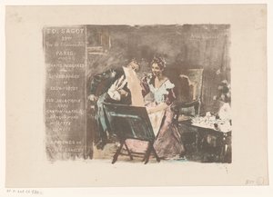 Visitkort fra trykkerihandler Edmond Sagot i Paris af Alexandre Lunois