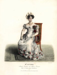 Danser og skuespillerinde Miss Emilie Leverd som Celimene i Le Misanthrope af Moliere, Theatre Français af Alexandre Marie Colin
