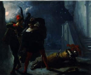 Valentins død (olie på lærred) af Alexandre Marie Colin