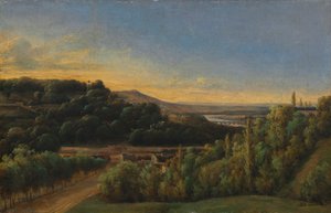 Udsigt over Saint-Cloud, nær Seinen af Alexandre Pau de St. Martin