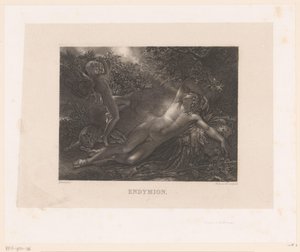 Endymion bezocht af Diana Endymion (titel på objekt) af Alexandre Vincent Sixdeniers