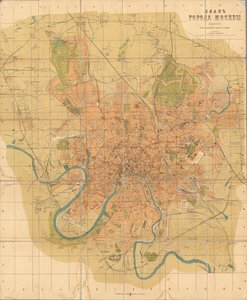 Plan over Moskva, 1916. af Alexei Alexeevich Ilyin