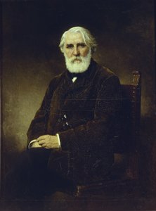 Portræt af forfatteren Ivan S. Turgenev 1818-1883, 1875 af Alexei Alexeyevich Harlamov