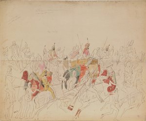 Maharaja Sher Singh fra Punjab og hans domstol, 1846 af Alexei Dmitriyevich Saltykov